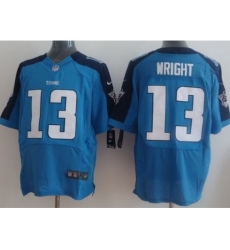 Nike Tennessee Titans 13 Kendall Wright Light Blue Elite Nike NFL Jersey