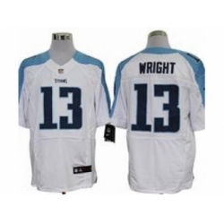 Nike Tennessee Titans 13 Kendall Wright White Elite NFL Jersey