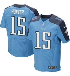 Nike Tennessee Titans #15 Justin Hunter Light Blue Team Color Men 27s Stitched NFL Elite Jersey