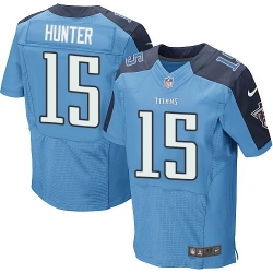 Nike Tennessee Titans #15 Justin Hunter Light Blue Team Color Men 27s Stitched NFL Elite Jersey