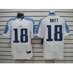 Nike Tennessee Titans 18 Kenny Britt White Elite NFL Jersey