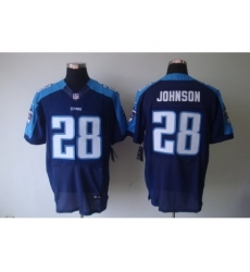 Nike Tennessee Titans 28 Chris Johnson Dark Blue Elite Nike NFL Jersey
