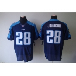 Nike Tennessee Titans 28 Chris Johnson Dark Blue Elite Nike NFL Jersey