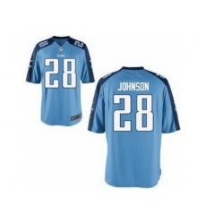 Nike Tennessee Titans 28 Chris Johnson Light Blue Game NFL Jersey