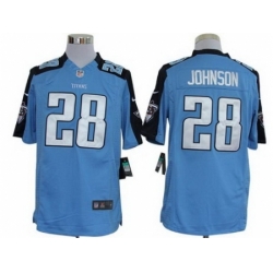 Nike Tennessee Titans 28 Chris Johnson Light Blue Limited NFL Jersey