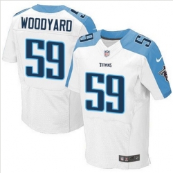 Nike Tennessee Titans #59 Wesley Woodyard White Mens Stitched NFL Elite Jersey