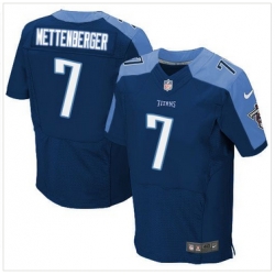 Nike Tennessee Titans #7 Zach Mettenberger Navy Blue Alternate Mens Stitched NFL Elite Jersey