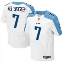 Nike Tennessee Titans #7 Zach Mettenberger White Mens Stitched NFL Elite Jersey