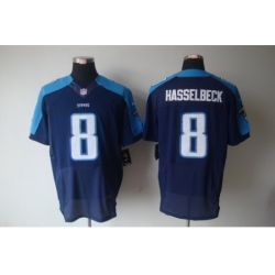 Nike Tennessee Titans 8 Matt Hasselbeck Dark Blue Elite NFL Jersey