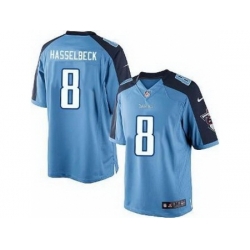 Nike Tennessee Titans 8 Matt Hasselbeck Light Blue Game Jersey