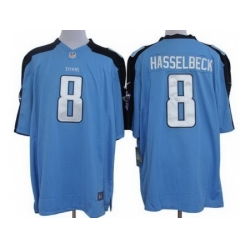 Nike Tennessee Titans 8 Matt Hasselbeck Light Blue Limited NFL Jersey