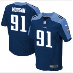 Nike Tennessee Titans #91 Derrick Morgan Navy Blue Alternate Mens Stitched NFL Elite Jersey