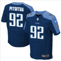 Nike Tennessee Titans #92 Ropati Pitoitua Navy Blue Alternate Mens Stitched NFL Elite Jersey