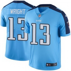 Nike Titans #13 Kendall Wright Light Blue Mens Stitched NFL Limited Rush Jersey