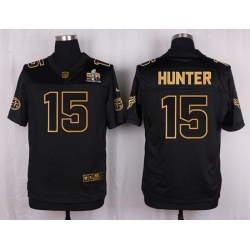 Nike Titans #15 Justin Hunter Black Mens Stitched NFL Elite Pro Line Gold Collection Jersey