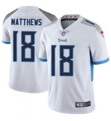 Nike Titans #18 Rishard Matthews White Mens Stitched NFL Vapor Untouchable Limited Jersey