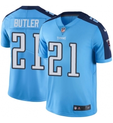 Nike Titans #21 Malcolm Butler Light Blue Mens Stitched NFL Limited Rush Jersey