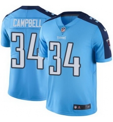 Nike Titans #34 Earl Campbell Light Blue Mens Stitched NFL Limited Rush Jersey
