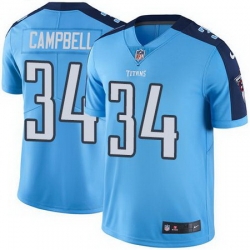Nike Titans #34 Earl Campbell Light Blue Mens Stitched NFL Limited Rush Jersey