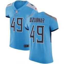 Nike Titans 49 Nick Dzubnar Light Blue Alternate Men Stitched NFL New Elite Jersey