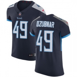 Nike Titans 49 Nick Dzubnar Navy Blue Team Color Men Stitched NFL Vapor Untouchable Elite Jersey