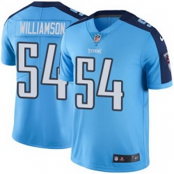 Nike Titans #54 Avery Williamson Light Blue Mens Stitched NFL Limited Rush Jersey
