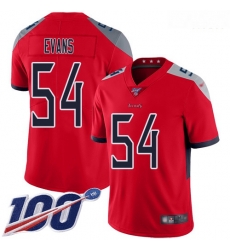 Nike Titans 54 Rashaan Evans Red Men Stitched Football Limited Inverted Legend 100th Season Jersey