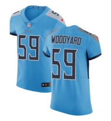 Nike Titans #59 Wesley Woodyard Light Blue Team Color Mens Stitched NFL Vapor Untouchable Elite Jersey