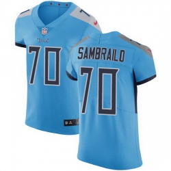 Nike Titans 70 Ty Sambrailo Light Blue Alternate Men Stitched NFL New Elite Jersey