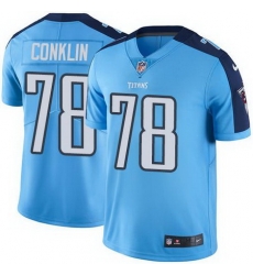 Nike Titans #78 Jack Conklin Light Blue Youth Stitched NFL Limited Rush Jersey