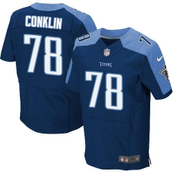 Nike Titans #78 Jack Conklin Navy Blue Alternate Mens Stitched NFL Elite Jersey