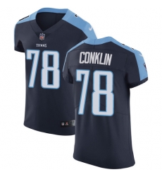 Nike Titans #78 Jack Conklin Navy Blue Alternate Mens Stitched NFL Vapor Untouchable Elite Jersey