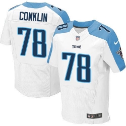 Nike Titans #78 Jack Conklin White Mens Stitched NFL Elite Jersey