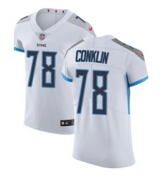 Nike Titans #78 Jack Conklin White Mens Stitched NFL Vapor Untouchable Elite Jersey