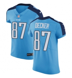 Nike Titans #87 Eric Decker Light Blue Team Color Mens Stitched NFL Vapor Untouchable Elite Jersey