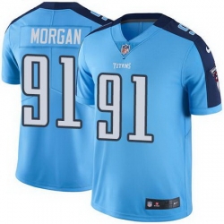 Nike Titans #91 Derrick Morgan Light Blue Mens Stitched NFL Limited Rush Jersey