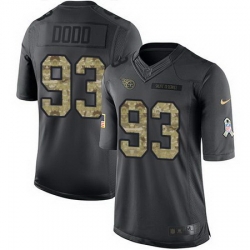 Nike Titans #93 Kevin Dodd Black Mens Stitched NFL Limited 2016 Salute To Service Jersey