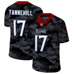 Tennessee Titans 17 Ryan Tannehill Men Nike 2020 Black CAMO Vapor Untouchable Limited Stitched NFL Jersey