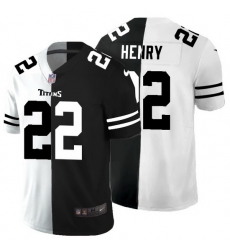 Tennessee Titans 22 Derrick Henry Men Black V White Peace Split Nike Vapor Untouchable Limited NFL Jersey