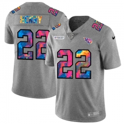 Tennessee Titans 22 Derrick Henry Men Nike Multi Color 2020 NFL Crucial Catch NFL Jersey Greyheather