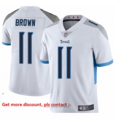 Titans 11 A J  Brown White Men Stitched Football Vapor Untouchable Limited Jersey