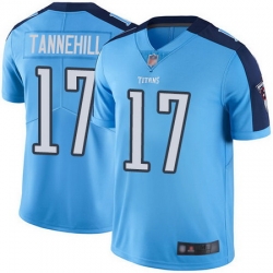 Titans 17 Ryan Tannehill Light Blue Men Stitched Football Limited Rush Jersey