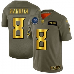 Titans 8 Marcus Mariota Camo Gold Men Stitched Football Limited 2019 Salute To Service Jersey