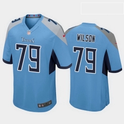 men isaiah wilson tennessee titans light blue game jersey 