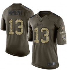 Nike Titans #13 Kendall Wright Green Youth Stitched NFL Limited Salute to Service Jersey
