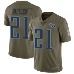Nike Titans #21 Malcolm Butler Olive Youth Stitched NFL Limited 2017 Salute to Service Jersey