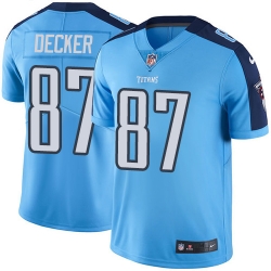 Nike Titans #87 Eric Decker Light Blue Youth Stitched NFL Limited Rush Jersey