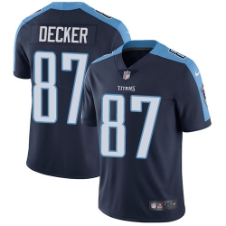 Nike Titans #87 Eric Decker Navy Blue Alternate Youth Stitched NFL Vapor Untouchable Limited Jersey