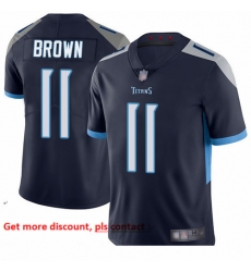 Titans 11 A J  Brown Navy Blue Team Color Youth Stitched Football Vapor Untouchable Limited Jersey