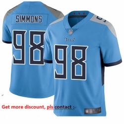 Titans 98 Jeffery Simmons Light Blue Alternate Youth Stitched Football Vapor Untouchable Limited Jersey